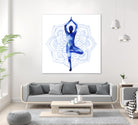 Yoga Flow III by Grace Popp on GIANT ART - blue leisure