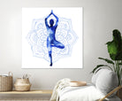 Yoga Flow III by Grace Popp on GIANT ART - blue leisure