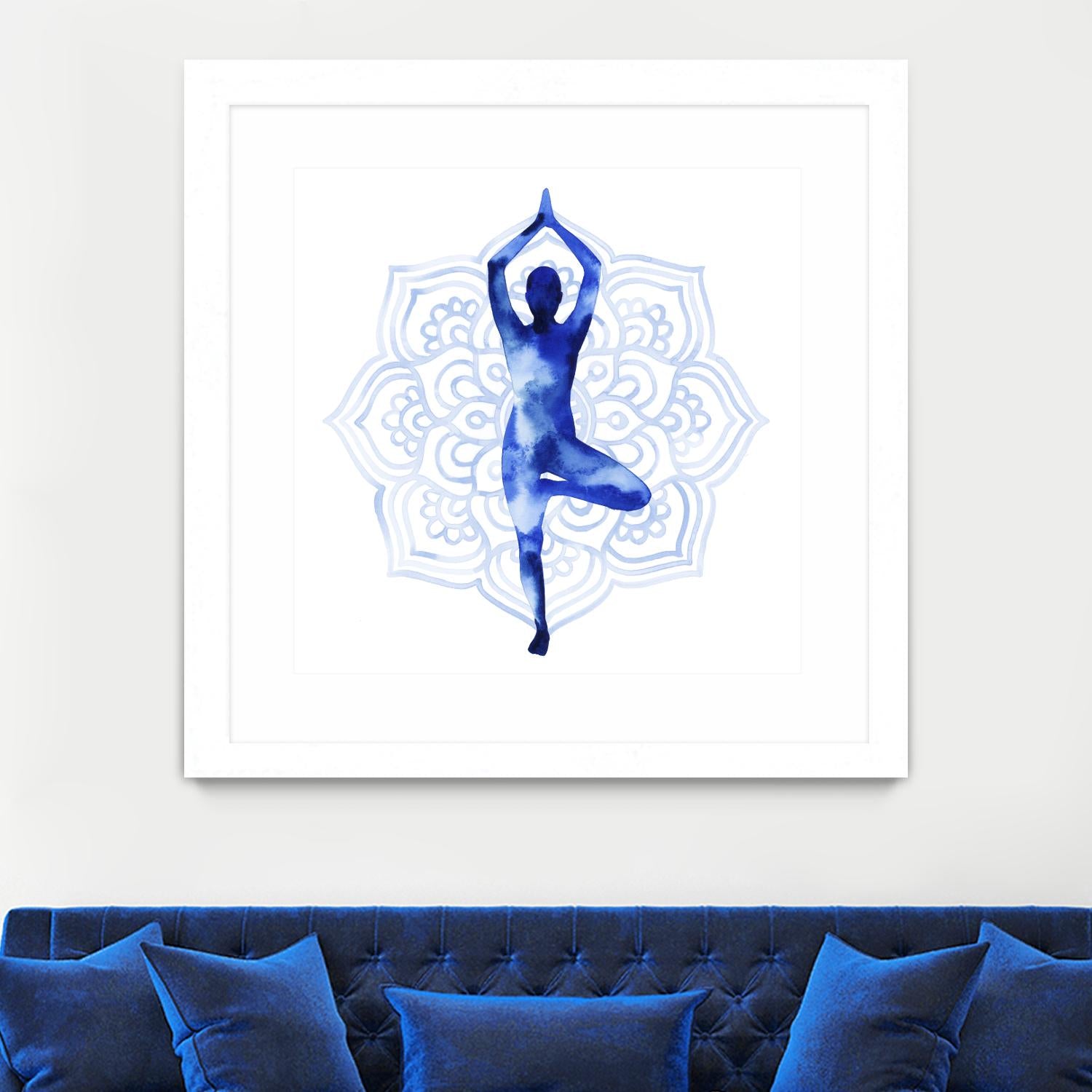 Yoga Flow III by Grace Popp on GIANT ART - blue leisure