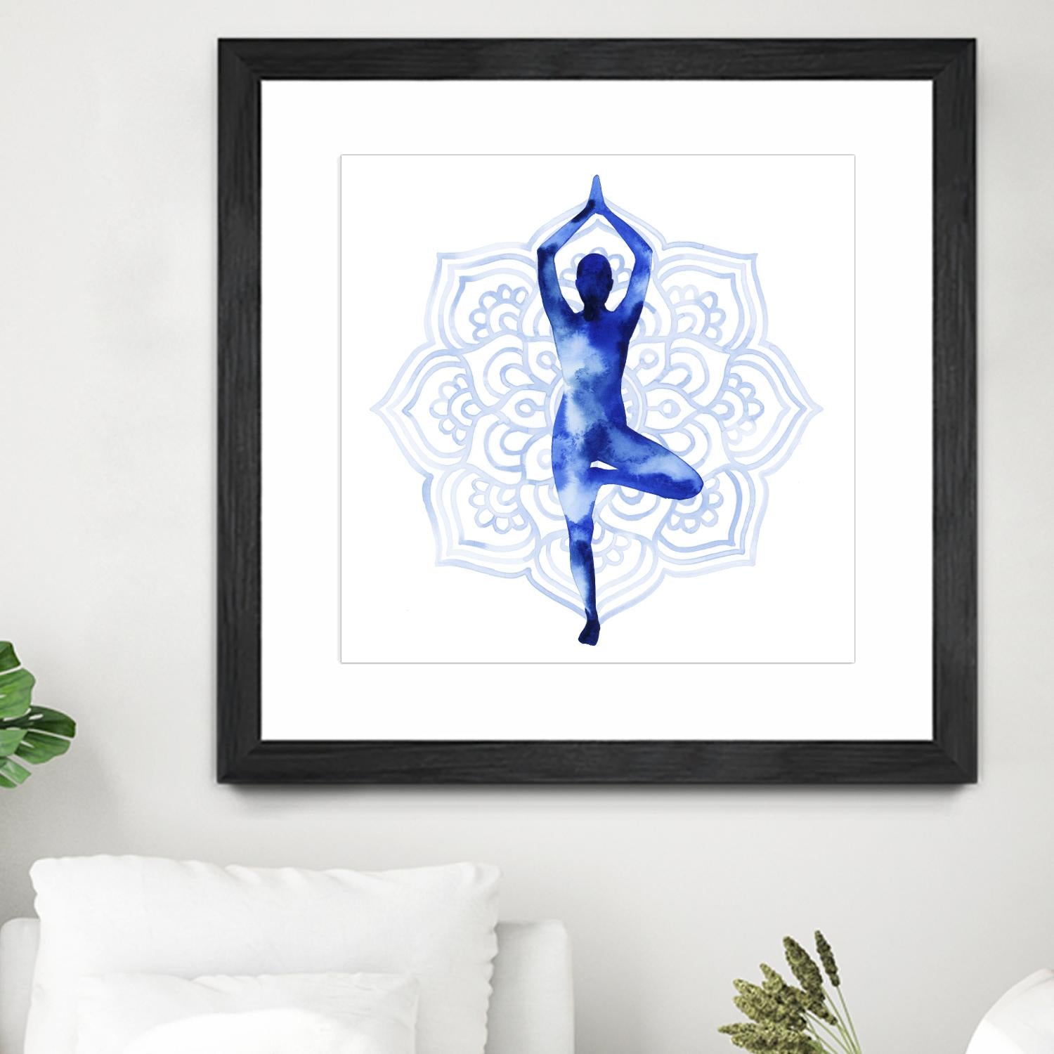 Yoga Flow III by Grace Popp on GIANT ART - blue leisure