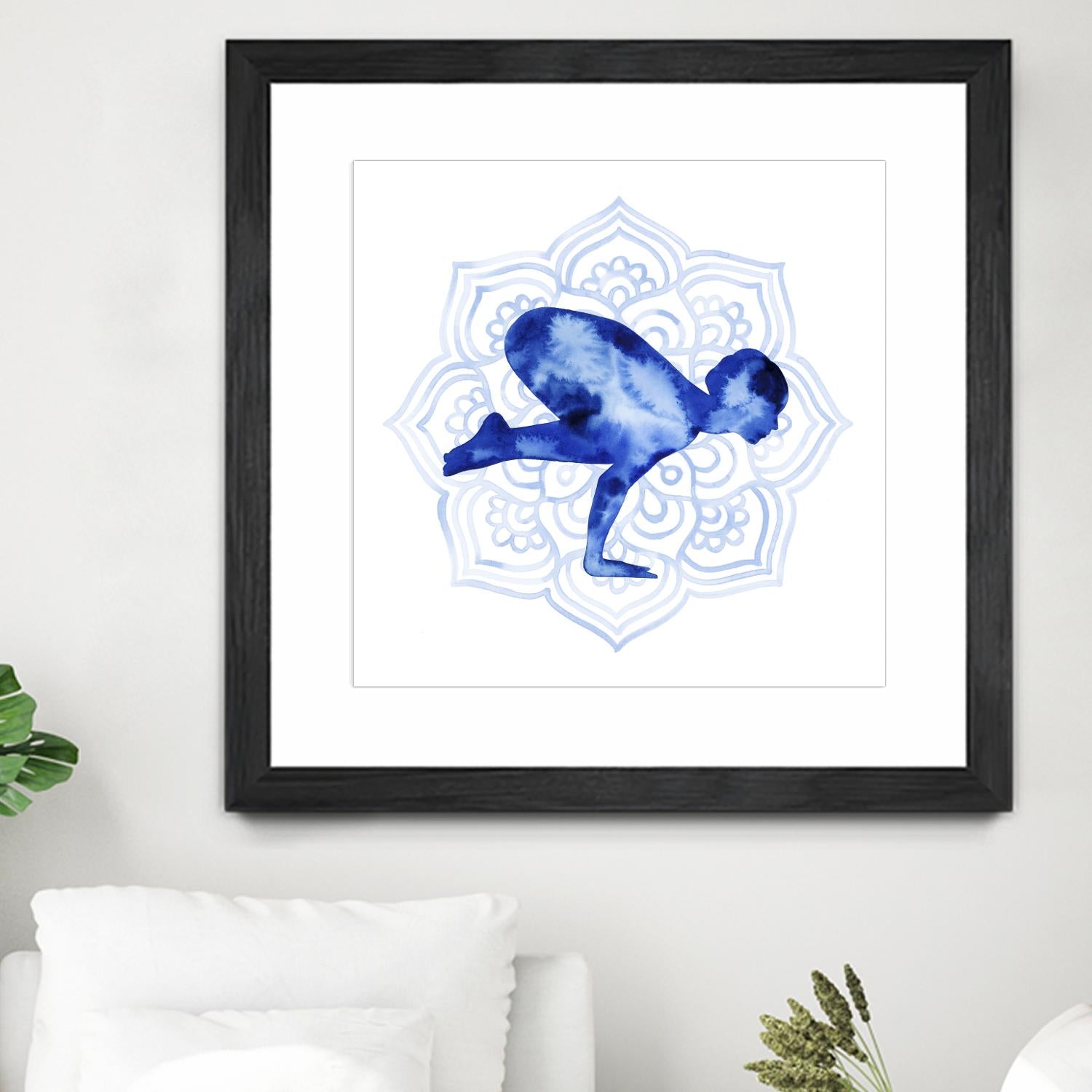 Yoga Flow IV by Grace Popp on GIANT ART - blue leisure