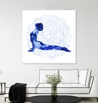 Yoga Flow VI by Grace Popp on GIANT ART - blue leisure