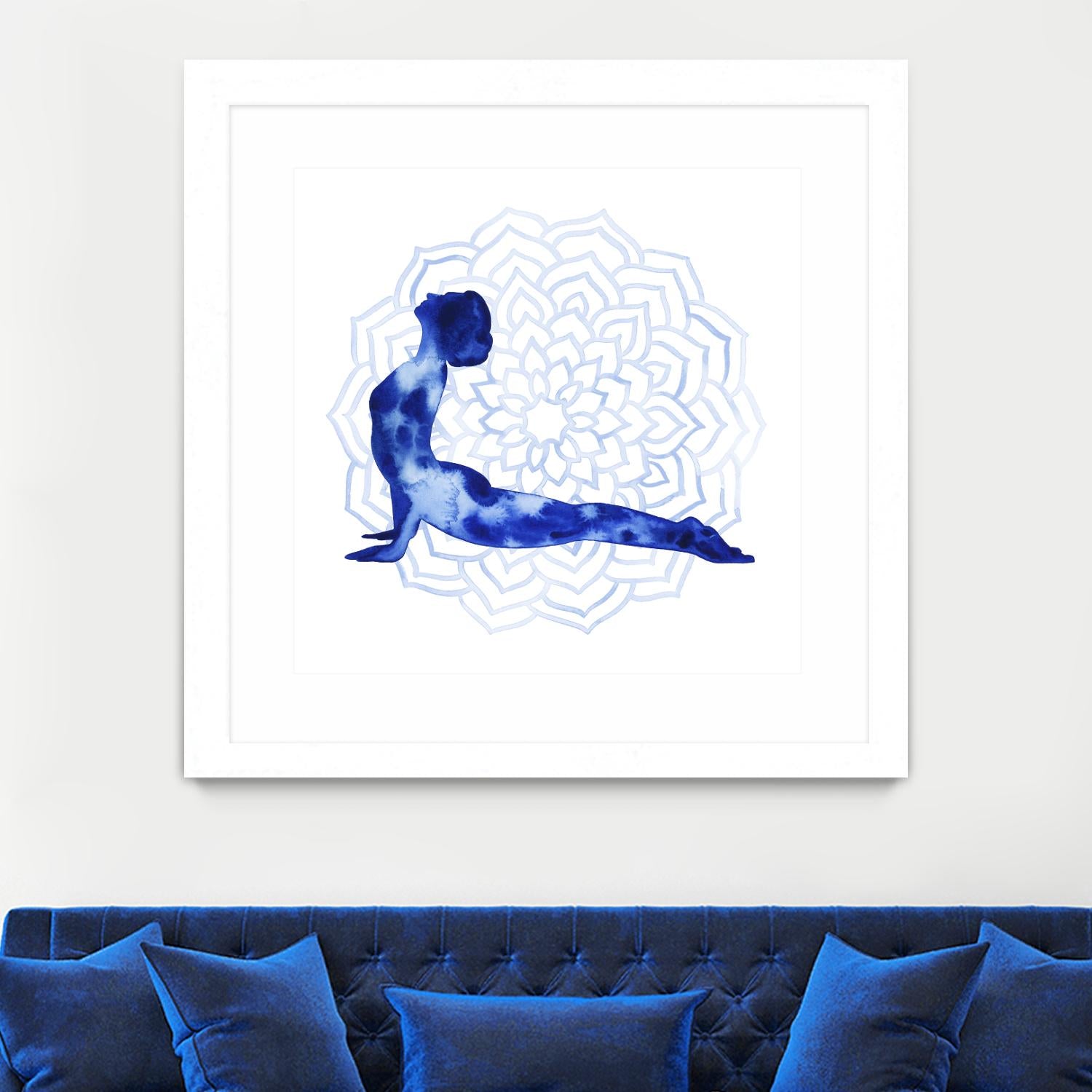 Yoga Flow VI by Grace Popp on GIANT ART - blue leisure