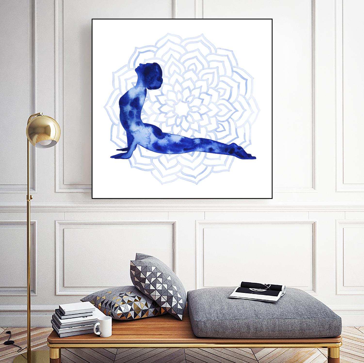 Yoga Flow VI by Grace Popp on GIANT ART - blue leisure