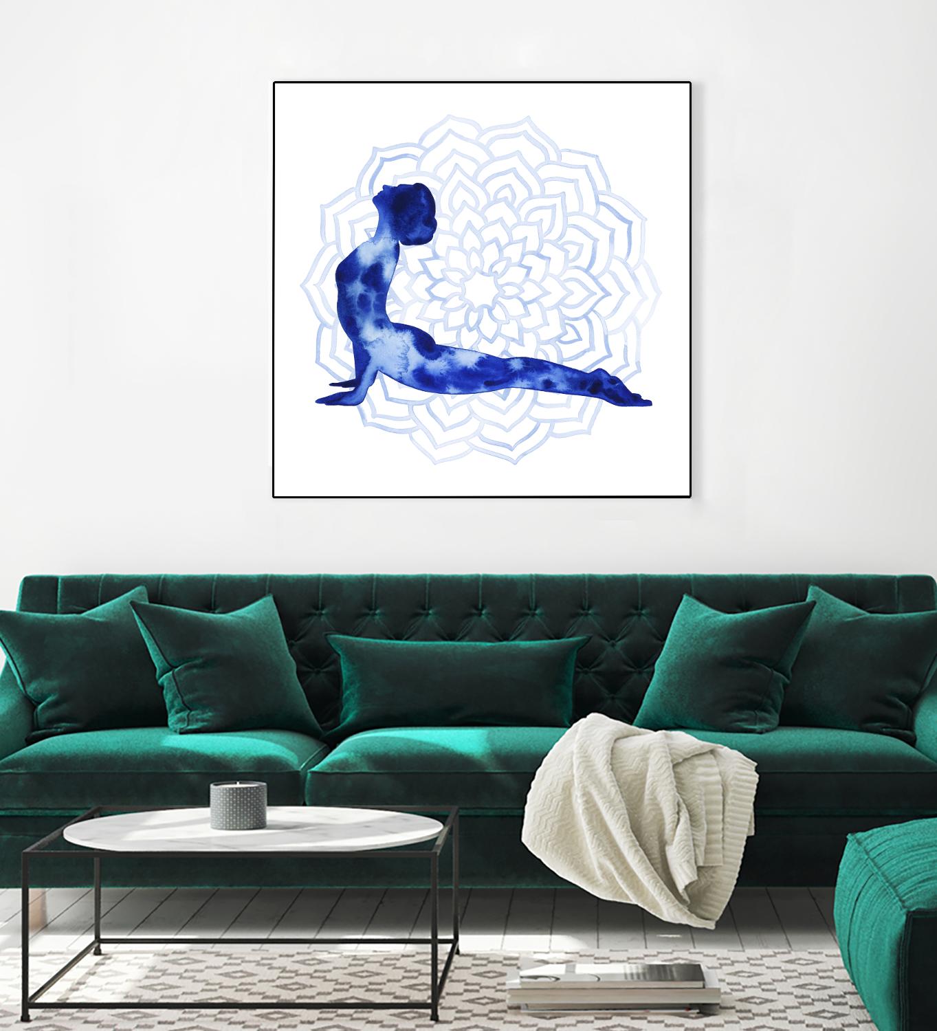 Yoga Flow VI by Grace Popp on GIANT ART - blue leisure