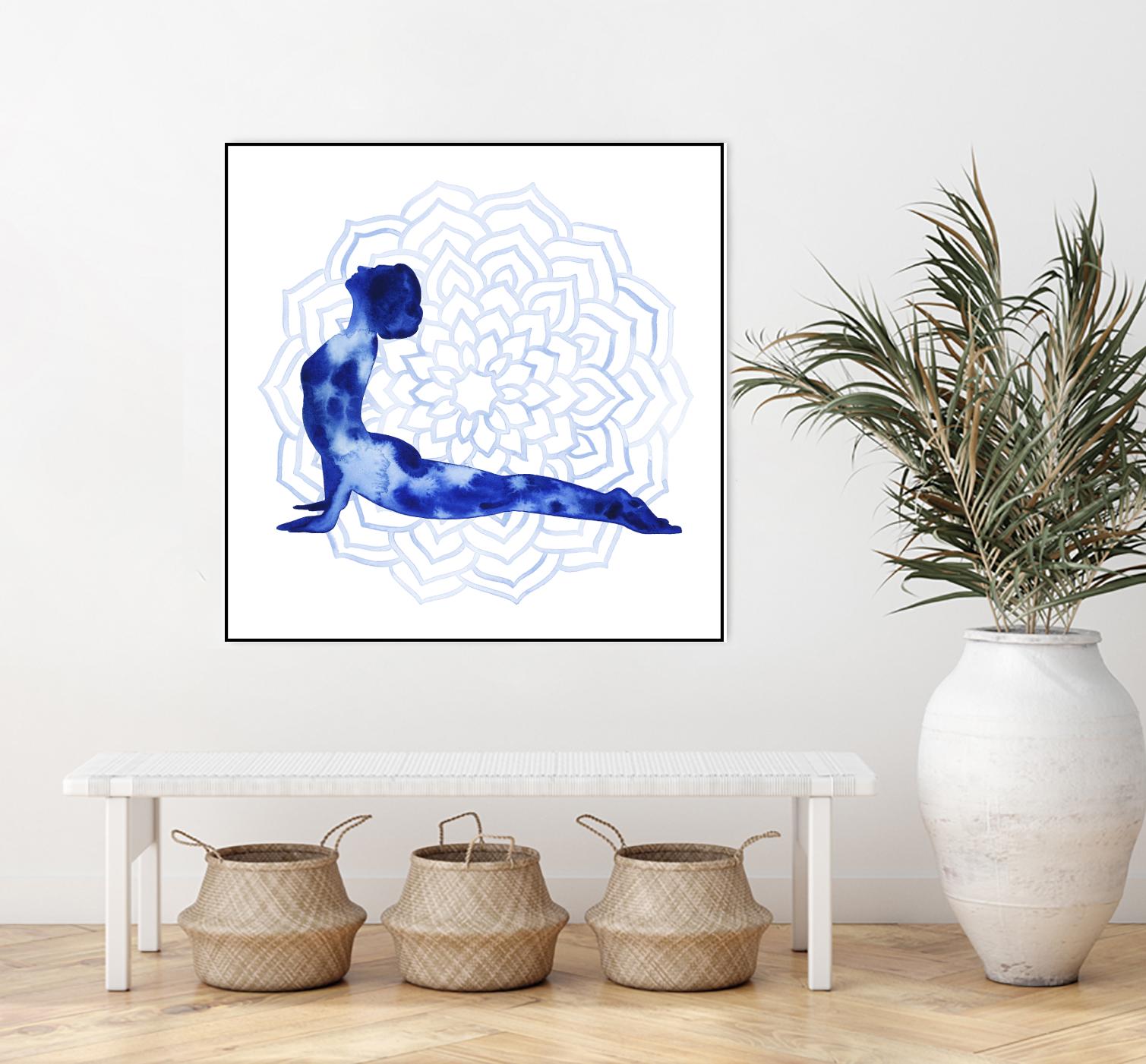 Yoga Flow VI by Grace Popp on GIANT ART - blue leisure