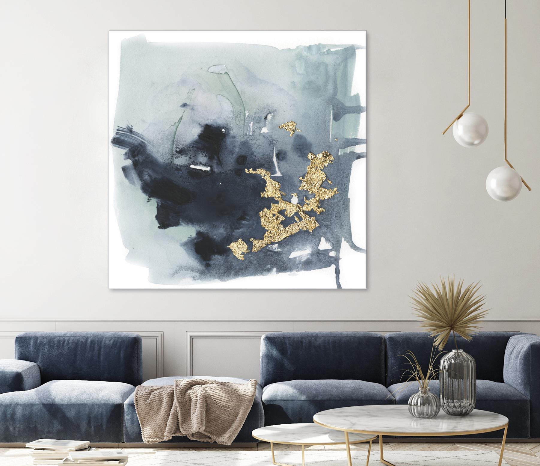 Cerulean & Gold I by Victoria Borges on GIANT ART - abstract