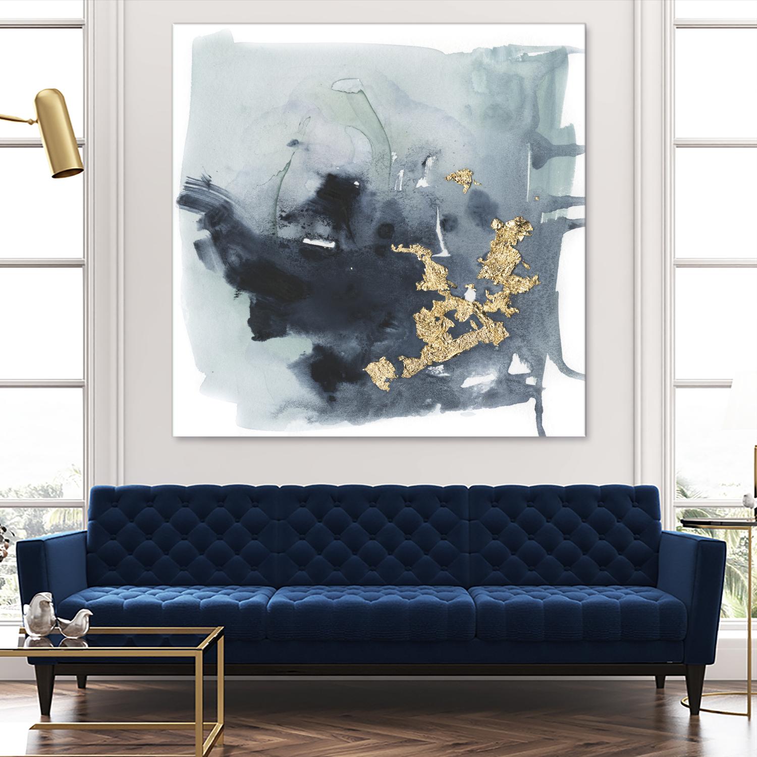 Cerulean & Gold I by Victoria Borges on GIANT ART - abstract