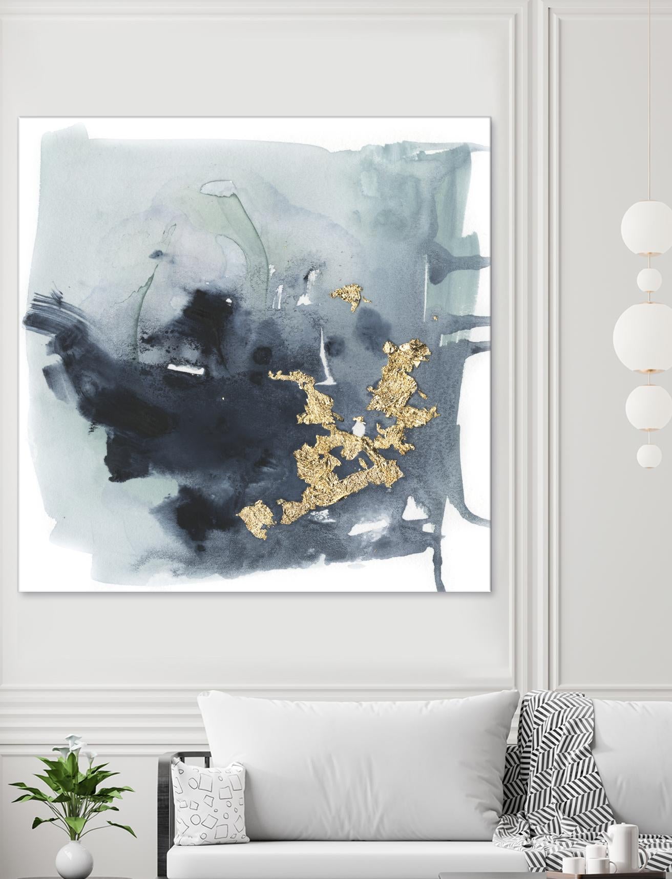 Cerulean & Gold I by Victoria Borges on GIANT ART - abstract