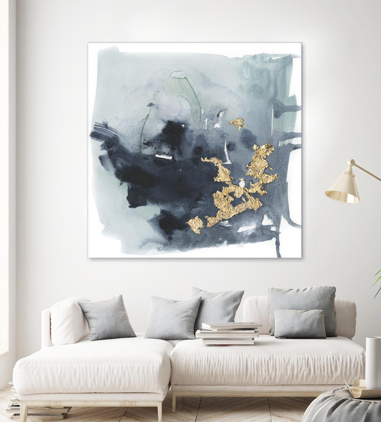 Cerulean & Gold I by Victoria Borges on GIANT ART - abstract