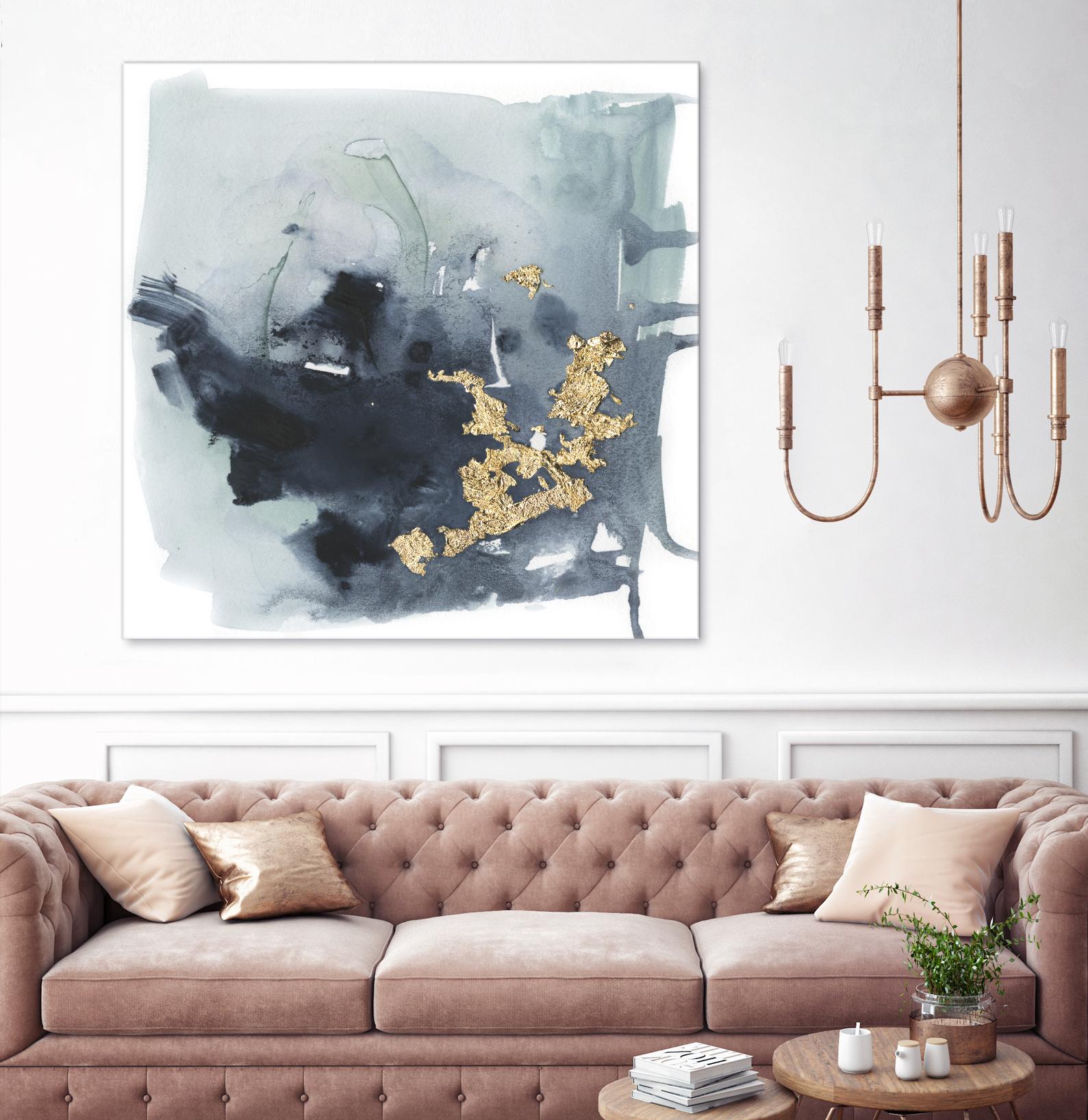 Cerulean & Gold I by Victoria Borges on GIANT ART - abstract