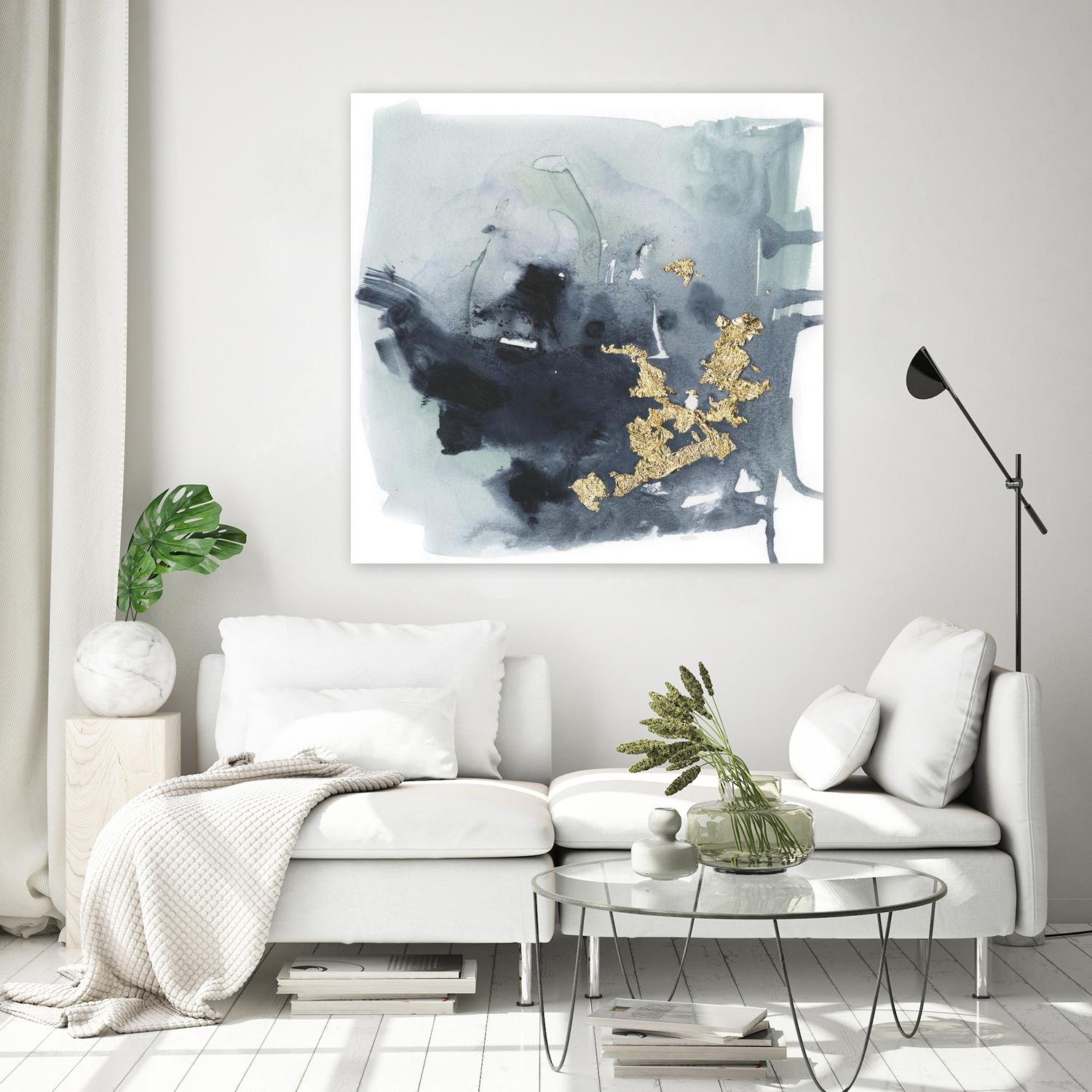 Cerulean & Gold I by Victoria Borges on GIANT ART - abstract