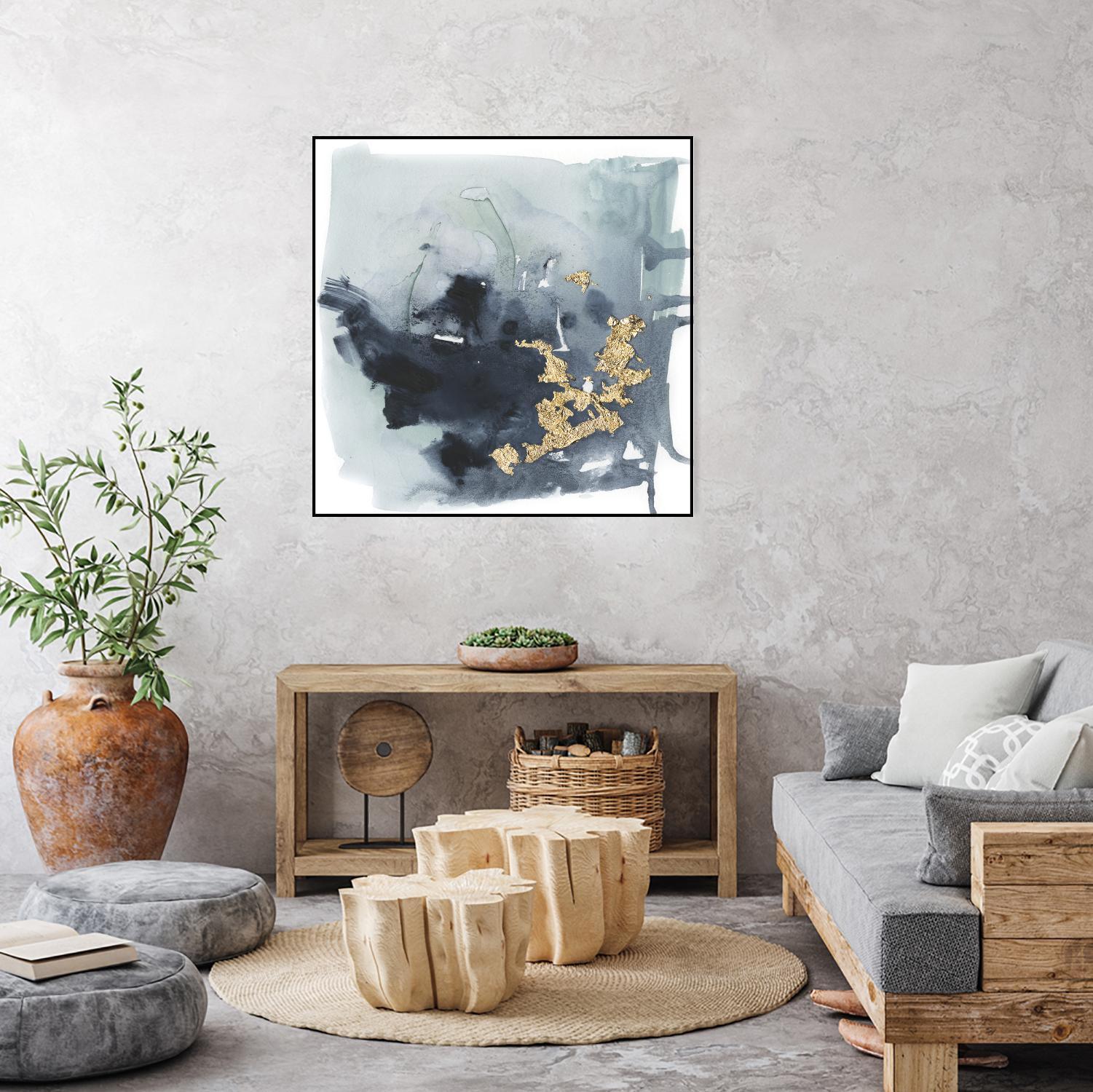 Cerulean & Gold I by Victoria Borges on GIANT ART - abstract