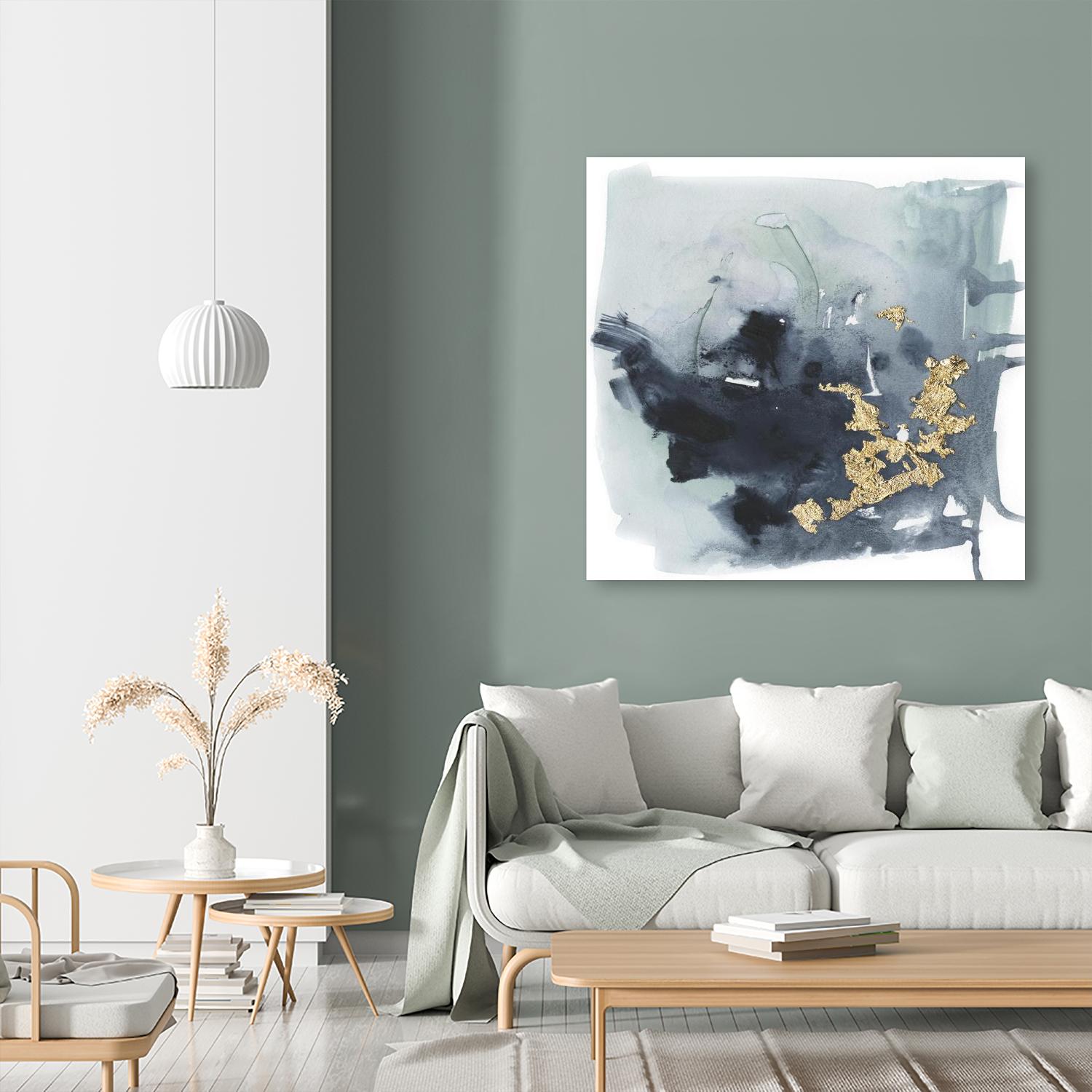 Cerulean & Gold I by Victoria Borges on GIANT ART - abstract