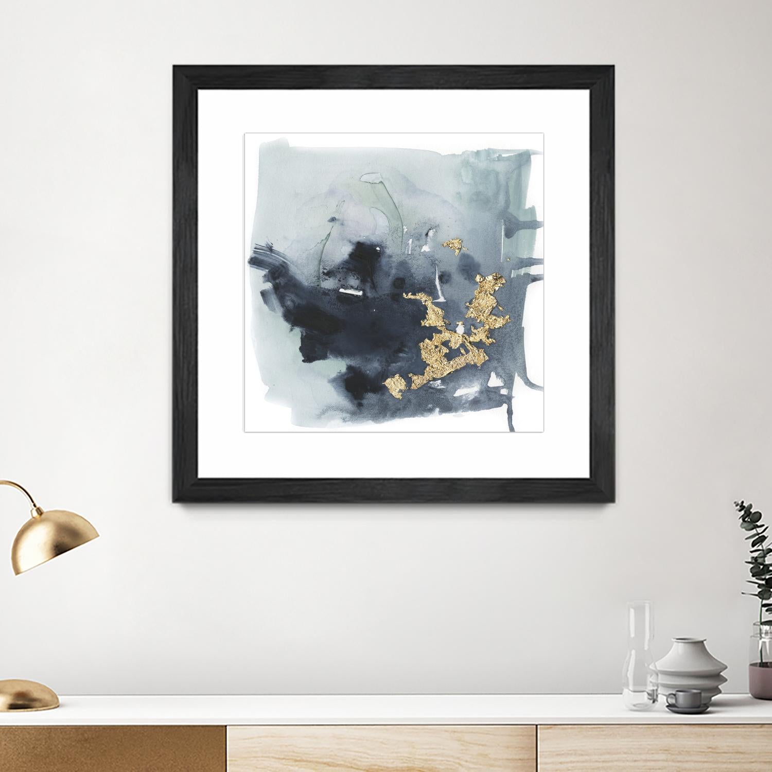 Cerulean & Gold I by Victoria Borges on GIANT ART - abstract