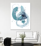 Aqua Orbit II by June Erica Vess on GIANT ART - blue abstract