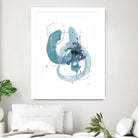 Aqua Orbit II by June Erica Vess on GIANT ART - blue abstract