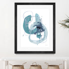 Aqua Orbit II by June Erica Vess on GIANT ART - blue abstract