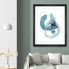 Aqua Orbit II by June Erica Vess on GIANT ART - blue abstract