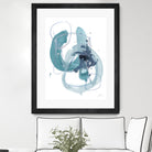 Aqua Orbit II by June Erica Vess on GIANT ART - blue abstract