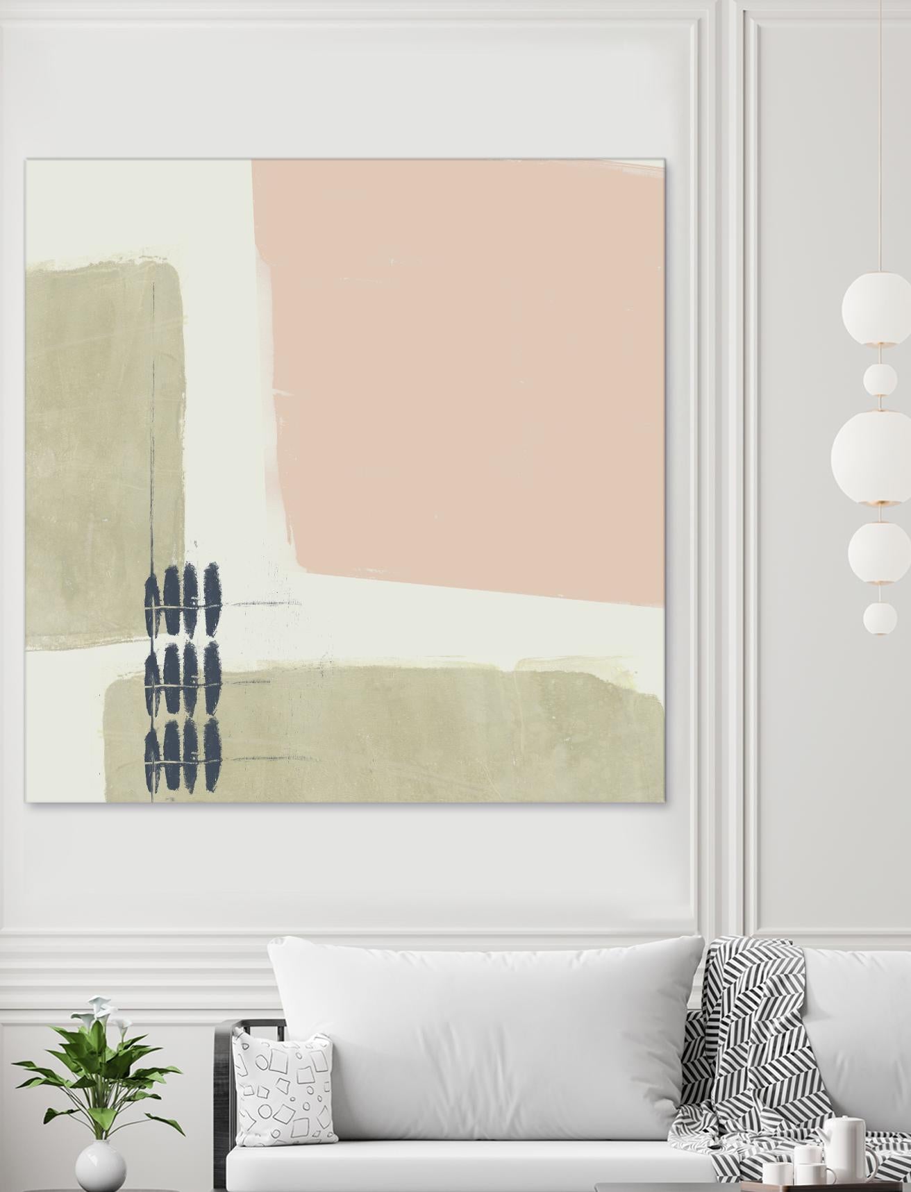 Monotype Abstraction I by Jennifer Goldberger on GIANT ART - pink abstract