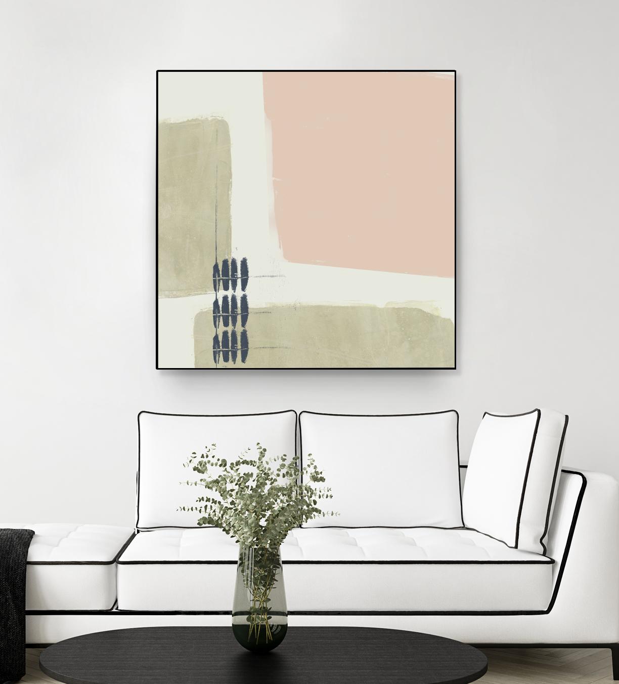 Monotype Abstraction I by Jennifer Goldberger on GIANT ART - pink abstract