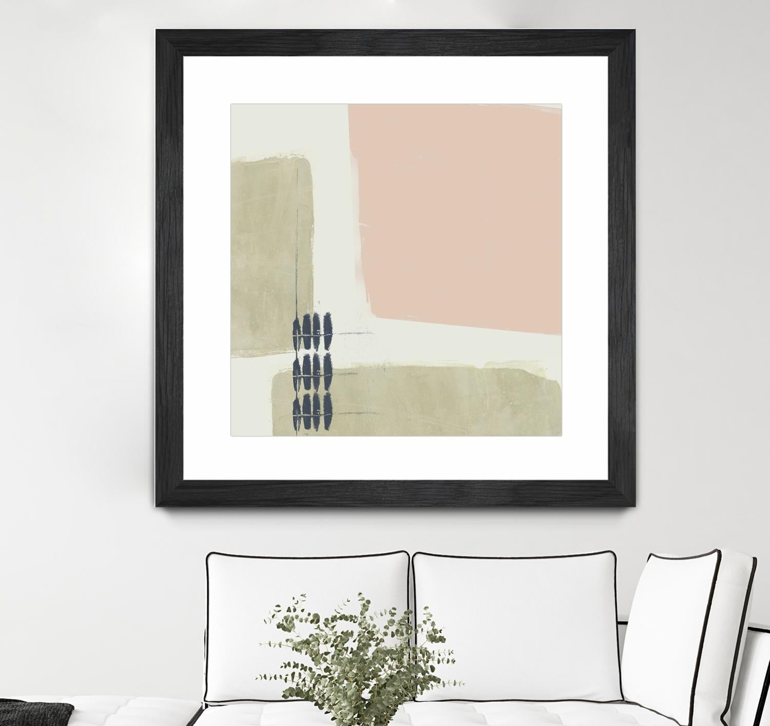 Monotype Abstraction I by Jennifer Goldberger on GIANT ART - pink abstract