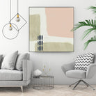 Monotype Abstraction I by Jennifer Goldberger on GIANT ART - pink abstract