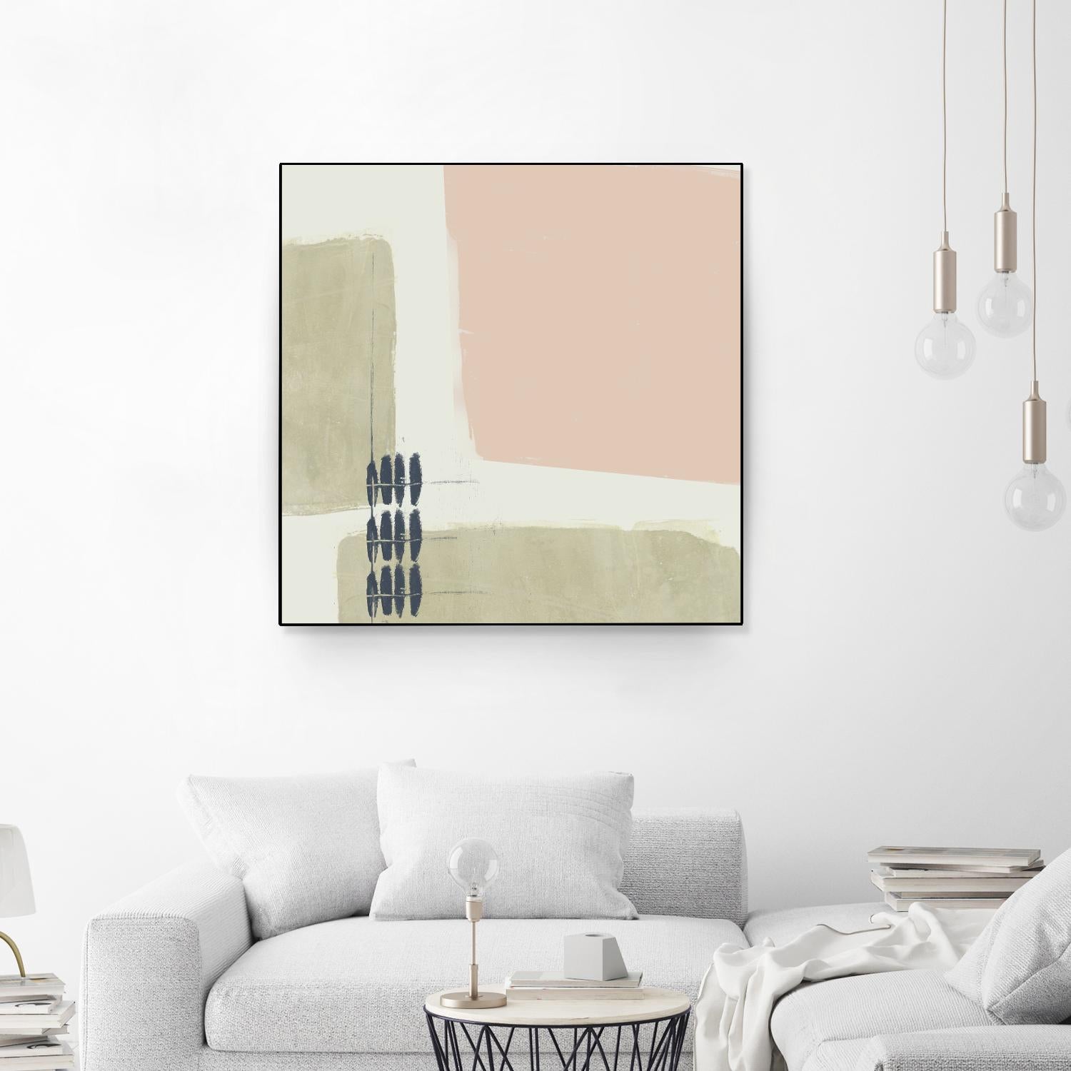 Monotype Abstraction I by Jennifer Goldberger on GIANT ART - pink abstract