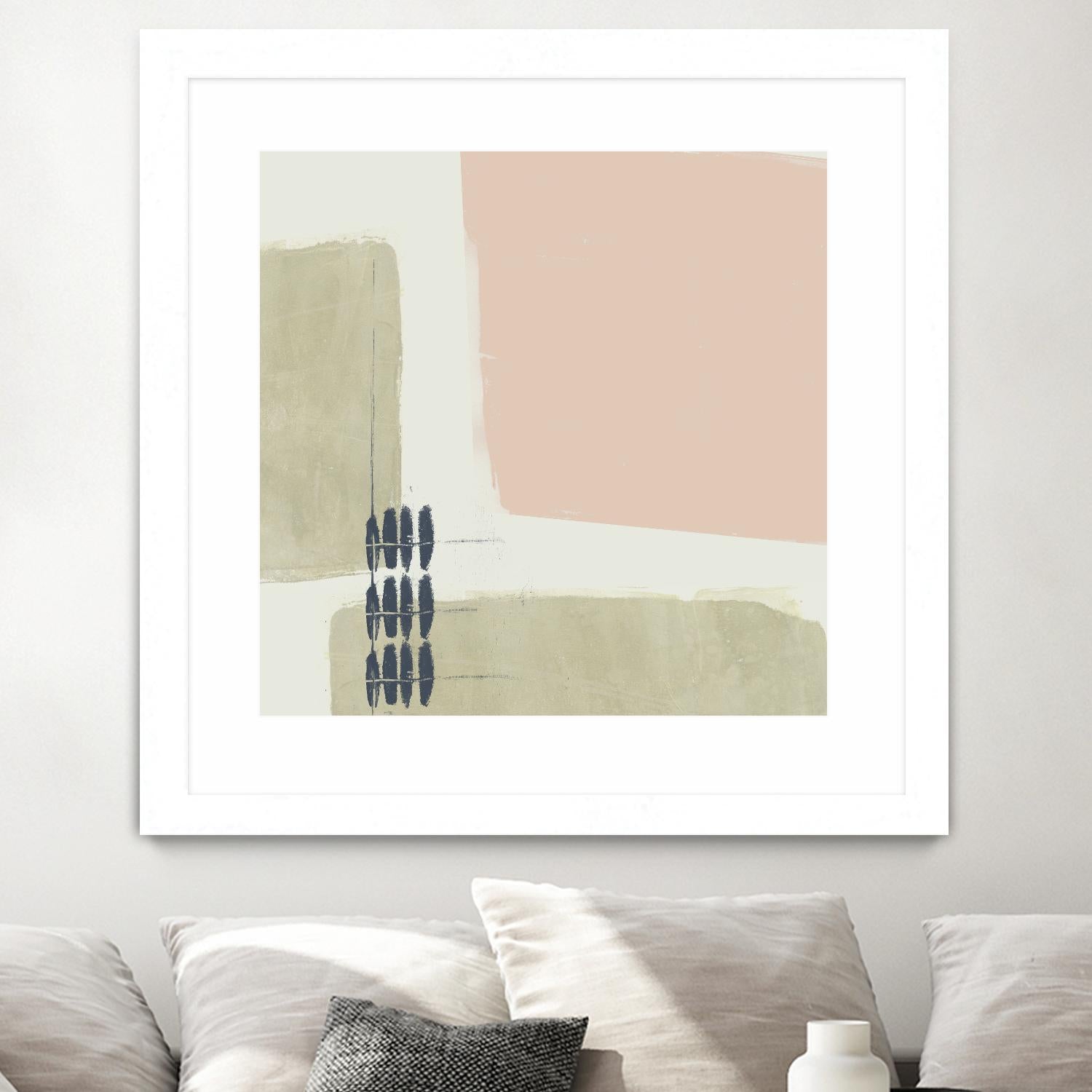 Monotype Abstraction I by Jennifer Goldberger on GIANT ART - pink abstract