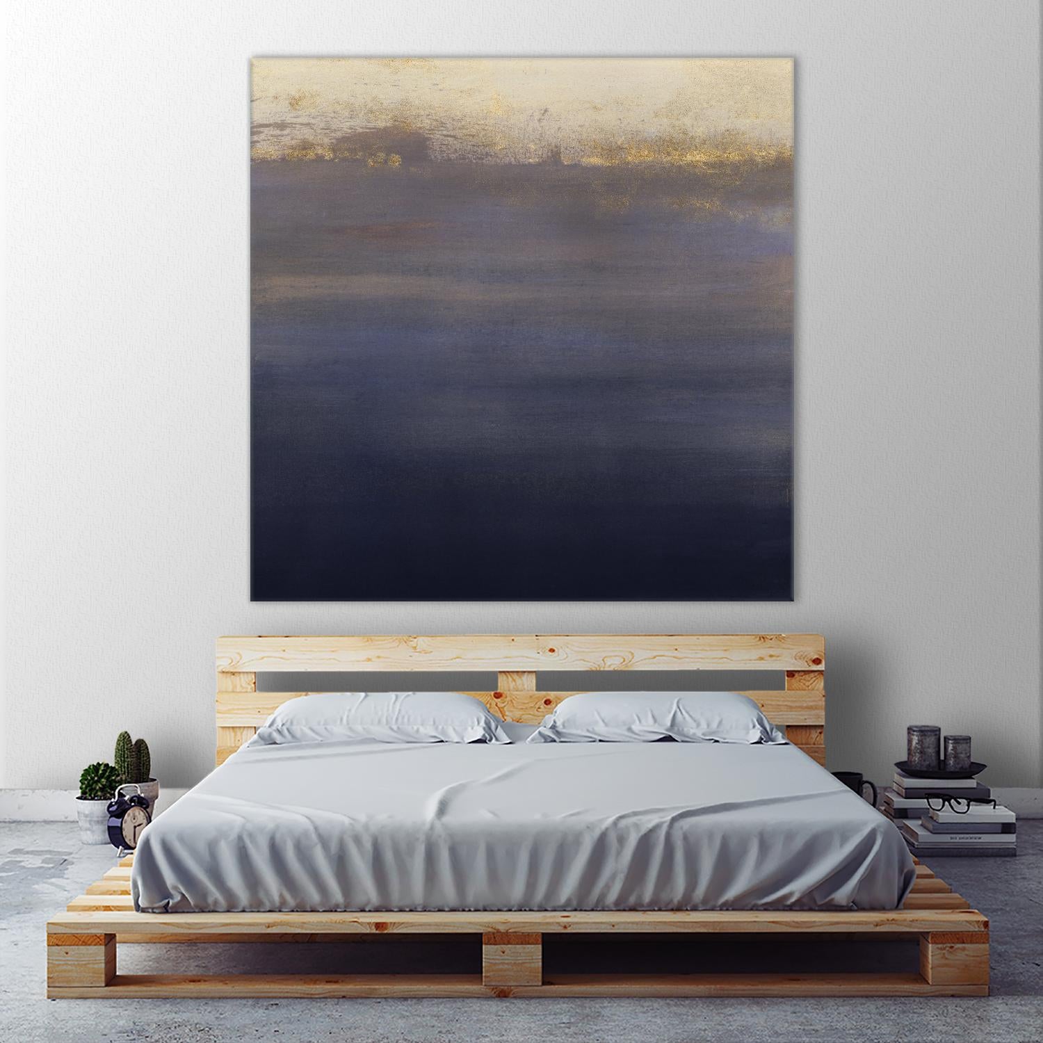 Indigo Sundown I by Victoria Borges on GIANT ART - pink abstract