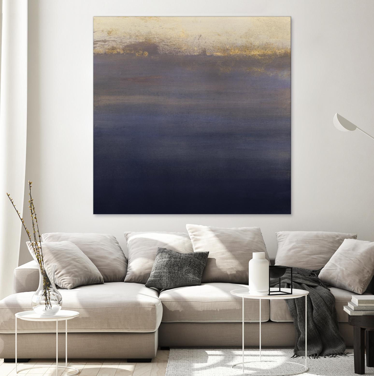 Indigo Sundown I by Victoria Borges on GIANT ART - pink abstract