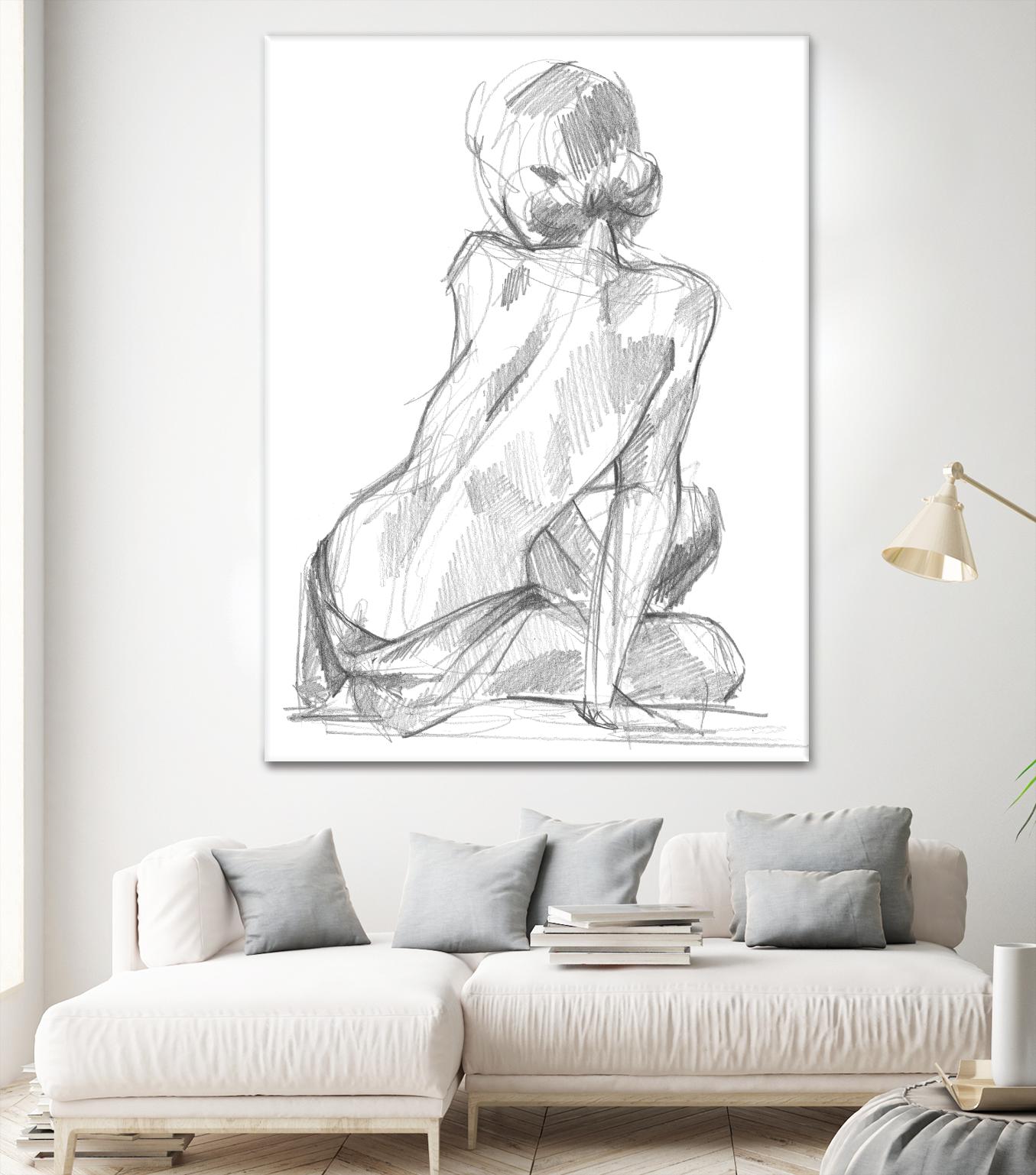 Sitting Pose II by Jennifer Paxton Parker on GIANT ART - linear linear