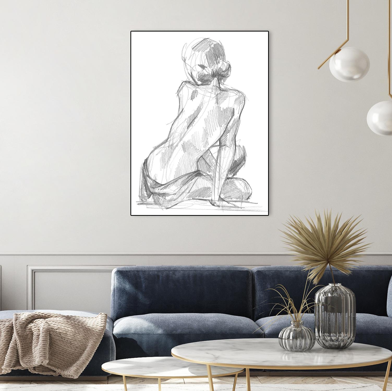 Sitting Pose II by Jennifer Paxton Parker on GIANT ART - linear linear