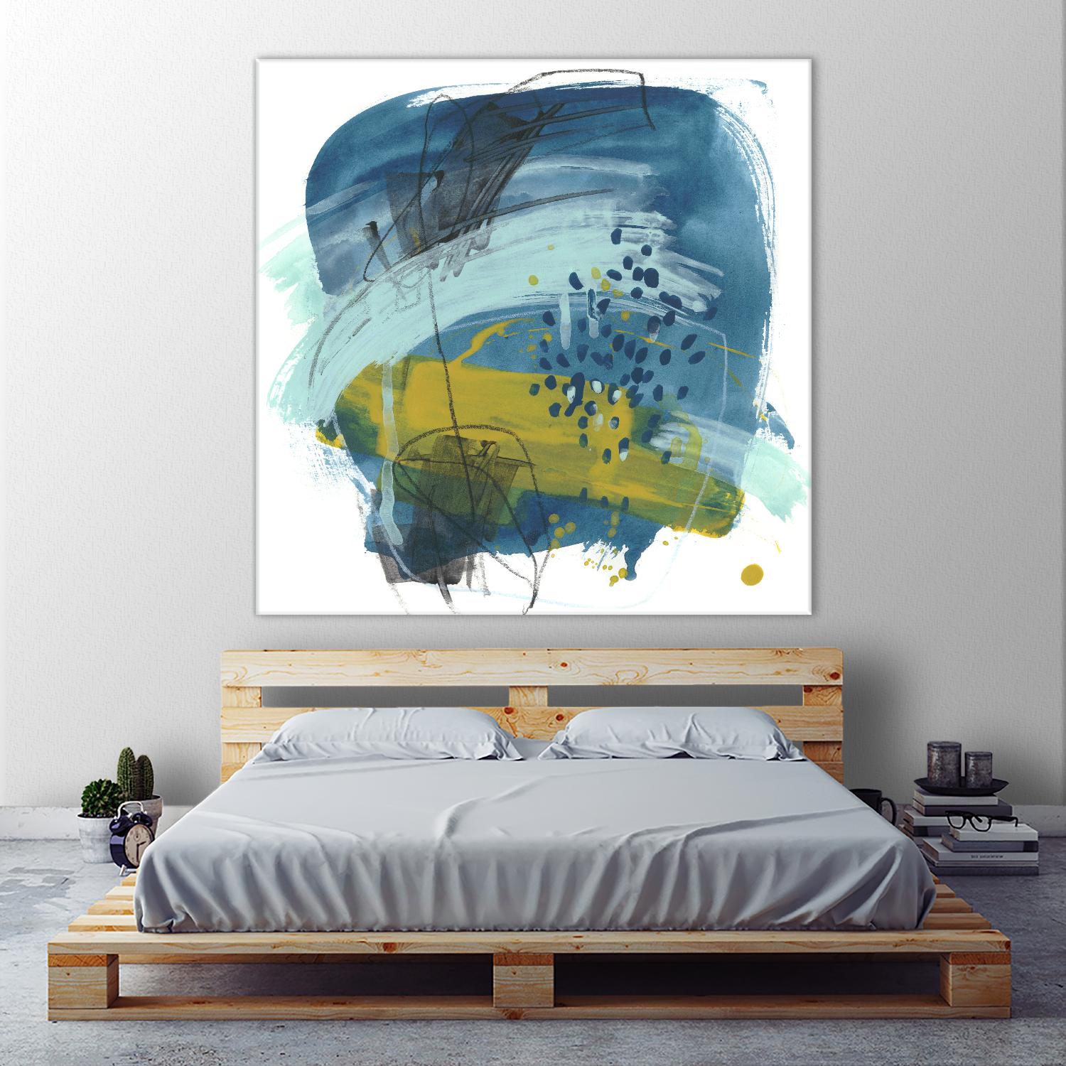 Intuitive Motion IV by June Erica Vess on GIANT ART - blue abstract