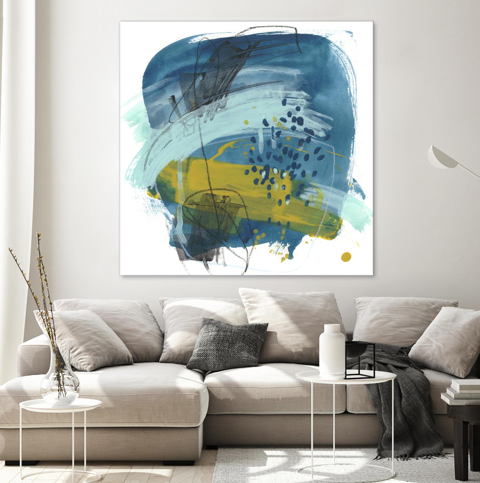 Intuitive Motion IV by June Erica Vess on GIANT ART - blue abstract