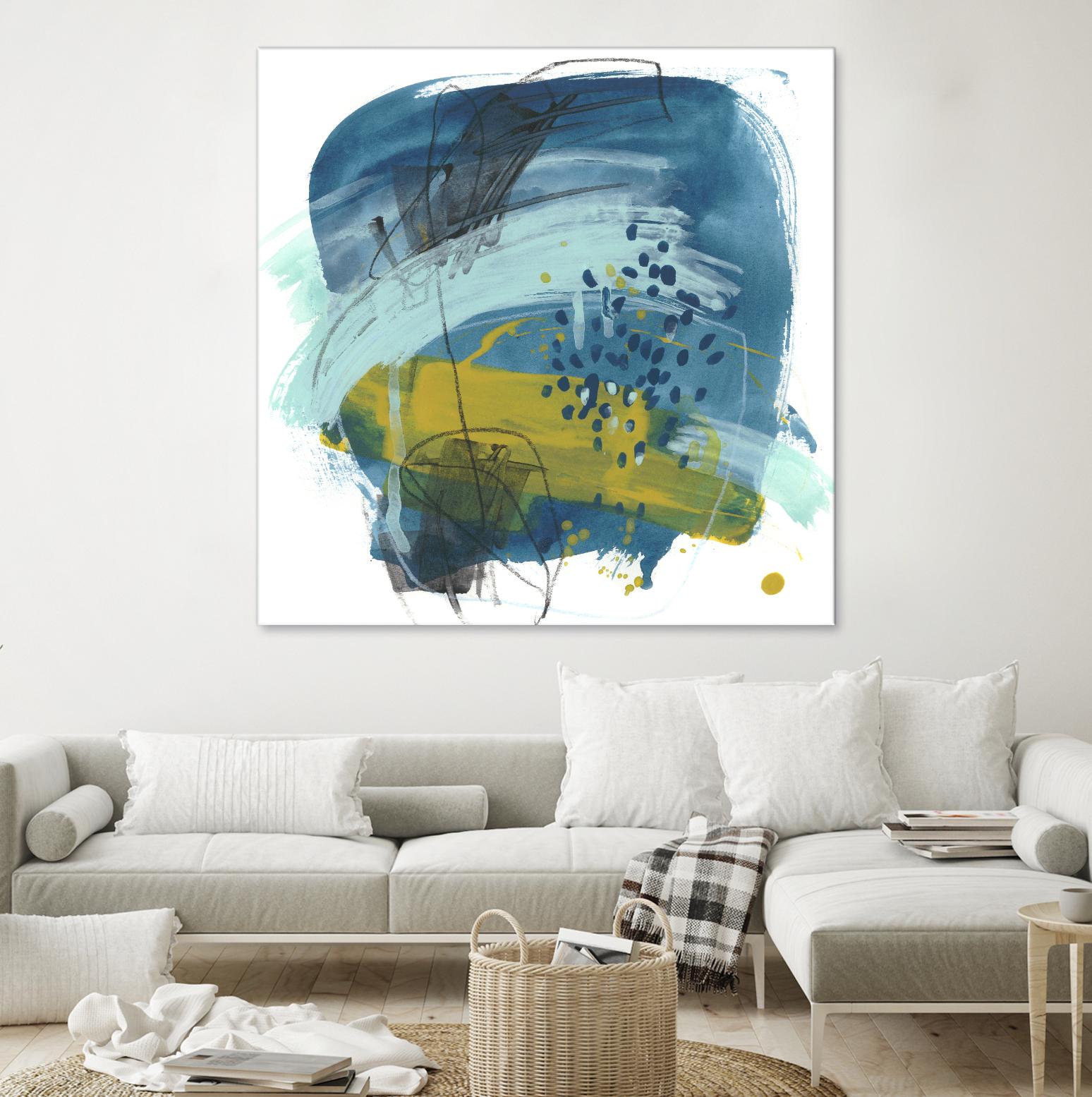 Intuitive Motion IV by June Erica Vess on GIANT ART - blue abstract