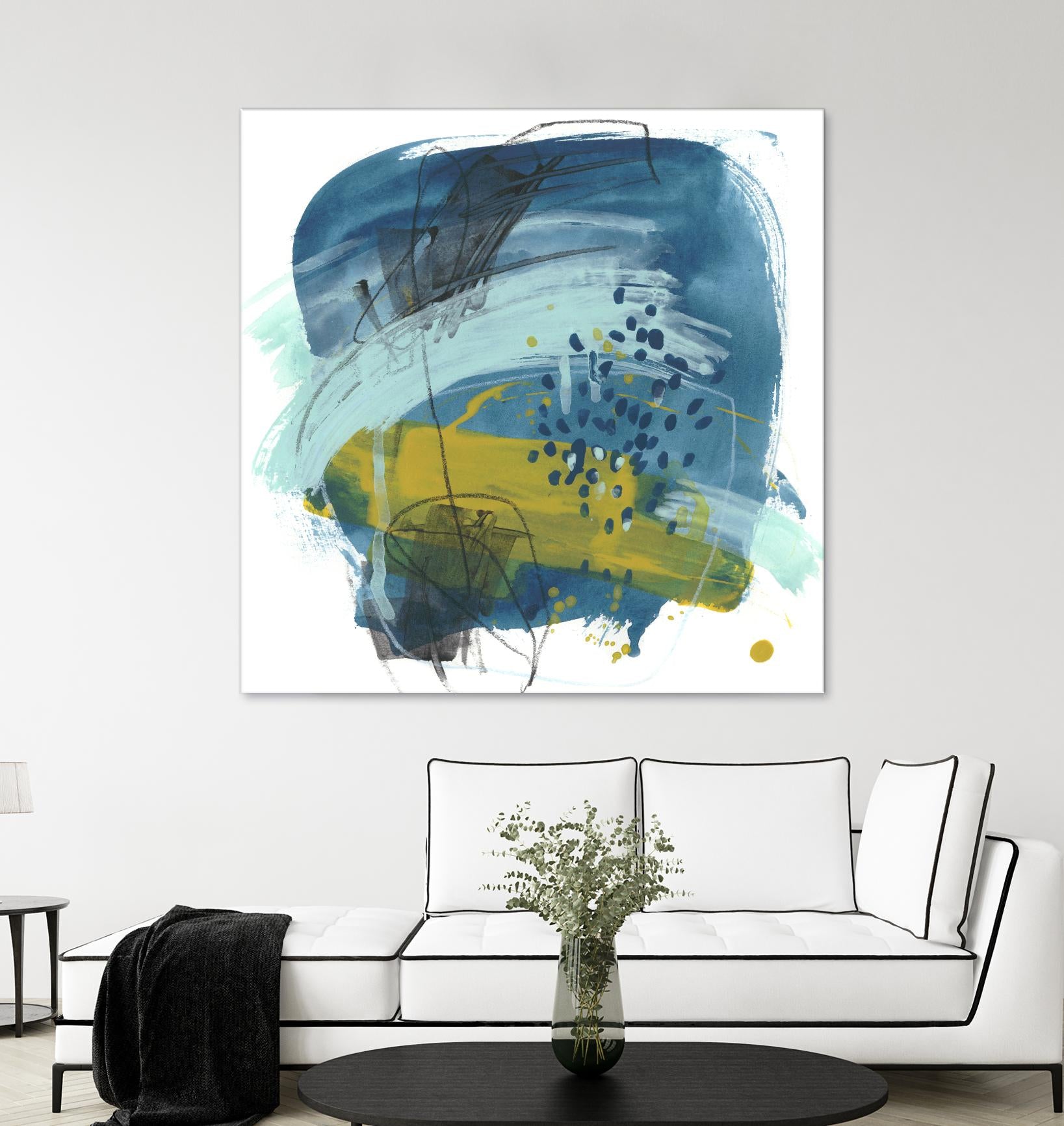 Intuitive Motion IV by June Erica Vess on GIANT ART - blue abstract