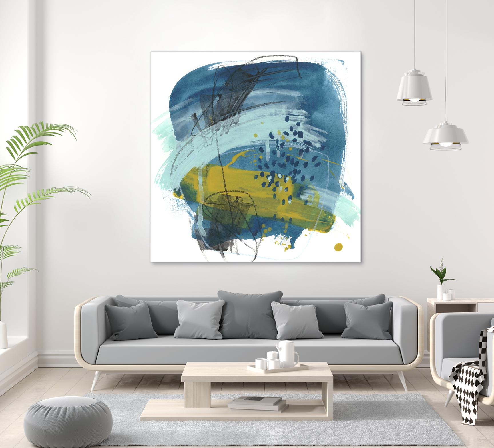 Intuitive Motion IV by June Erica Vess on GIANT ART - blue abstract