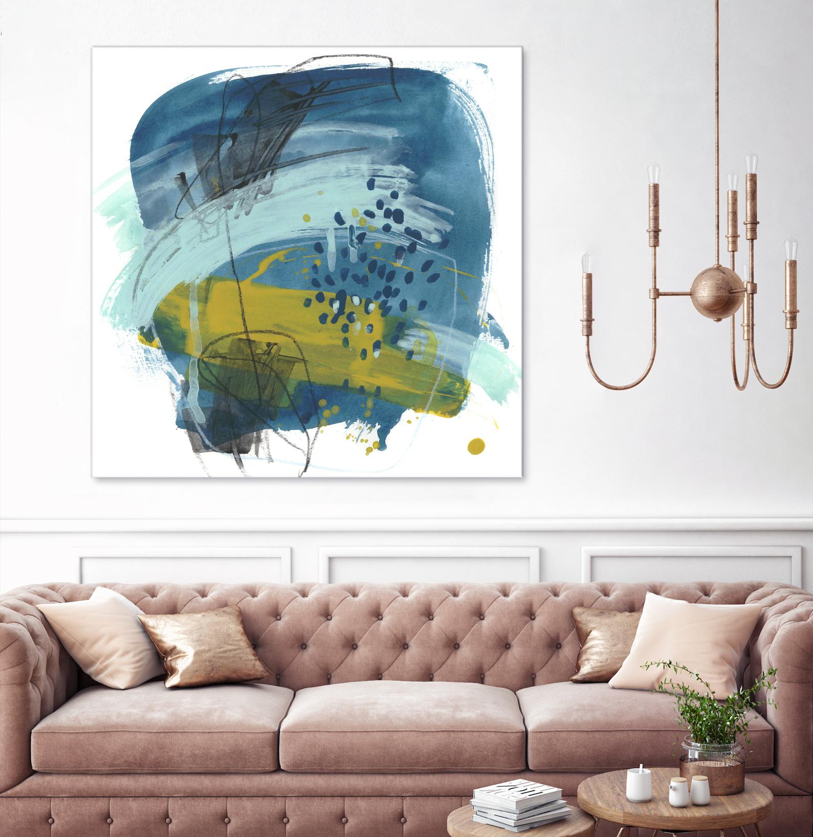 Intuitive Motion IV by June Erica Vess on GIANT ART - blue abstract