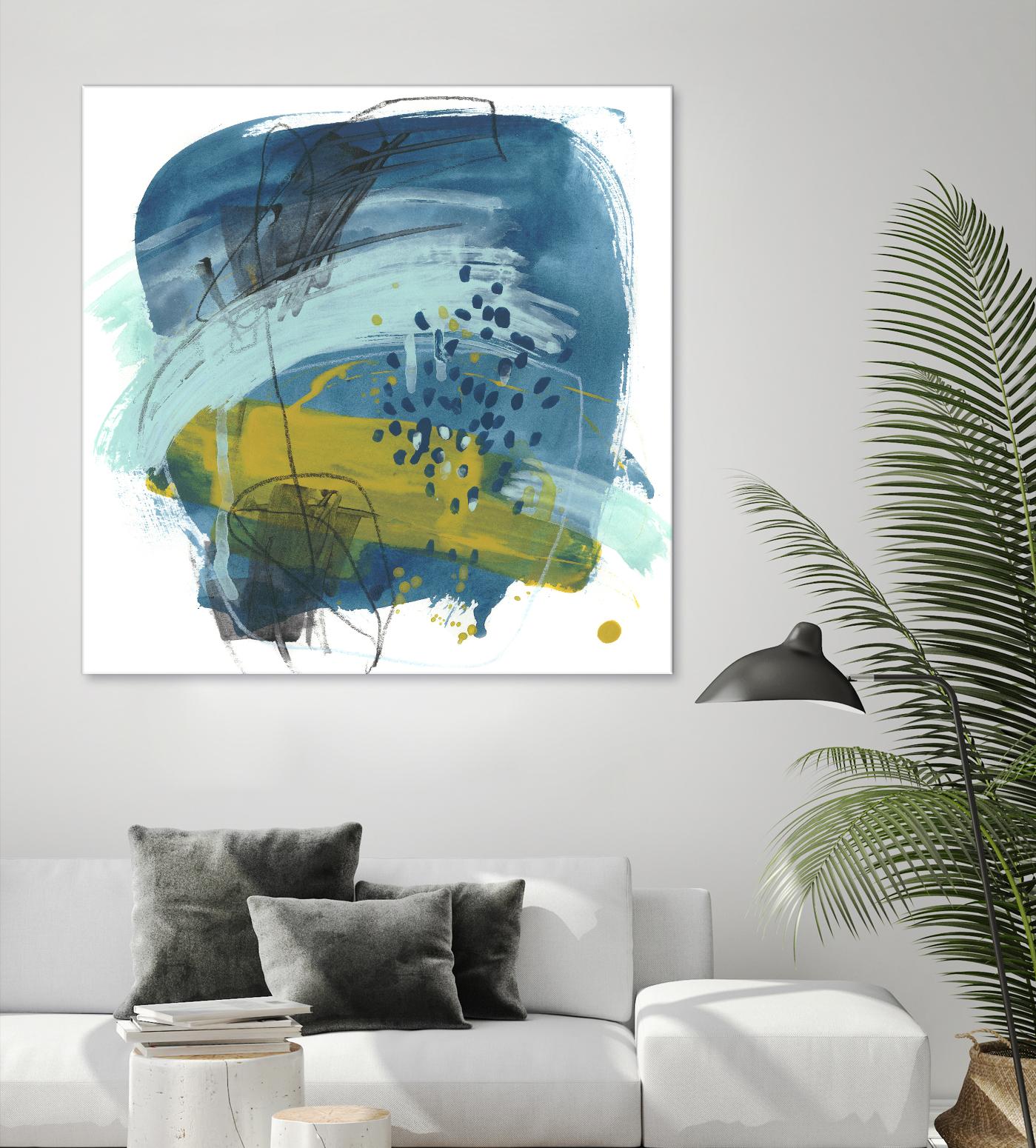 Intuitive Motion IV by June Erica Vess on GIANT ART - blue abstract