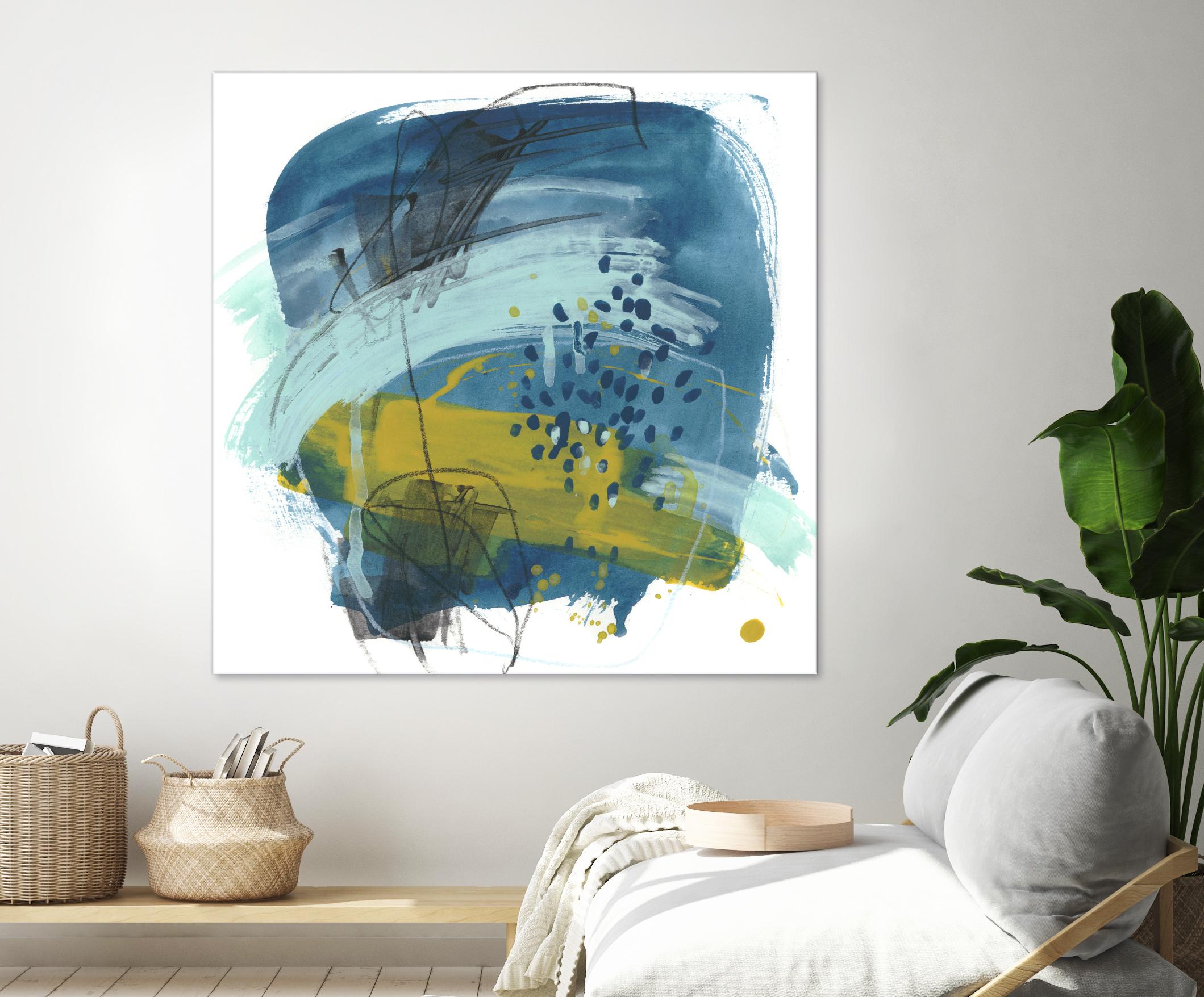 Intuitive Motion IV by June Erica Vess on GIANT ART - blue abstract