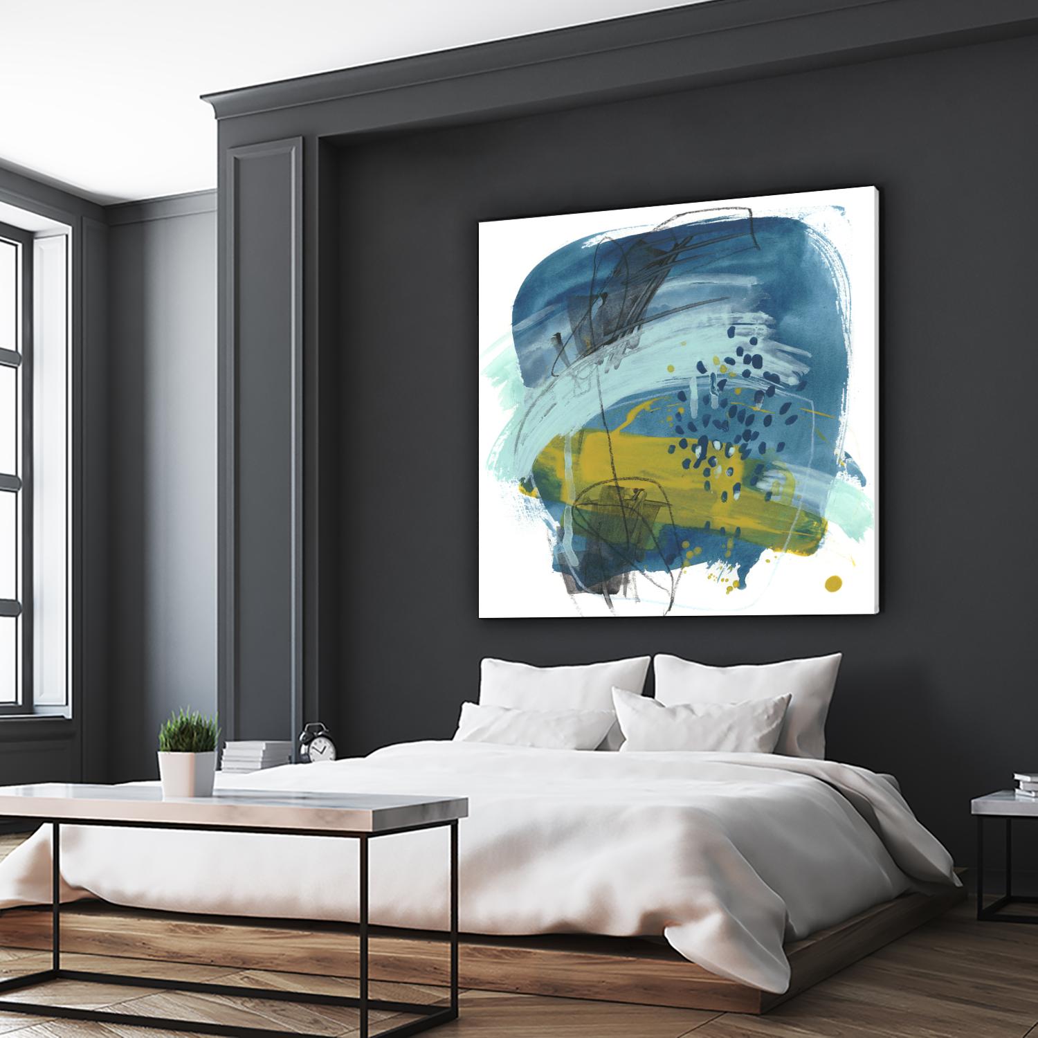 Intuitive Motion IV by June Erica Vess on GIANT ART - blue abstract