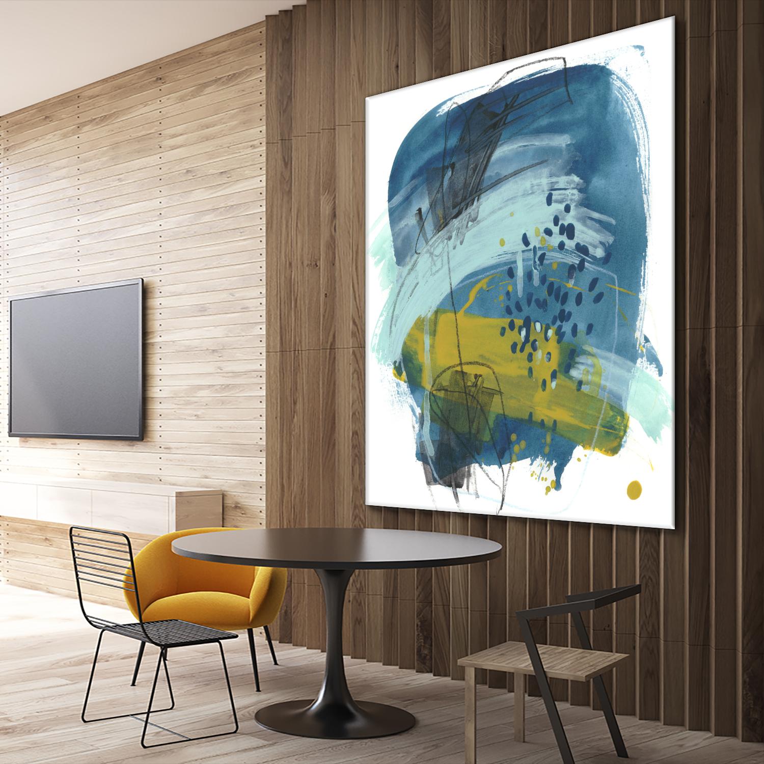 Intuitive Motion IV by June Erica Vess on GIANT ART - blue abstract