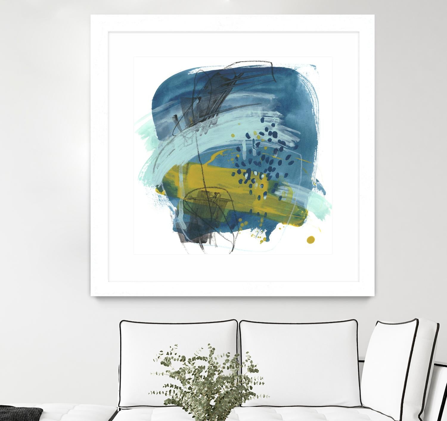 Intuitive Motion IV by June Erica Vess on GIANT ART - blue abstract