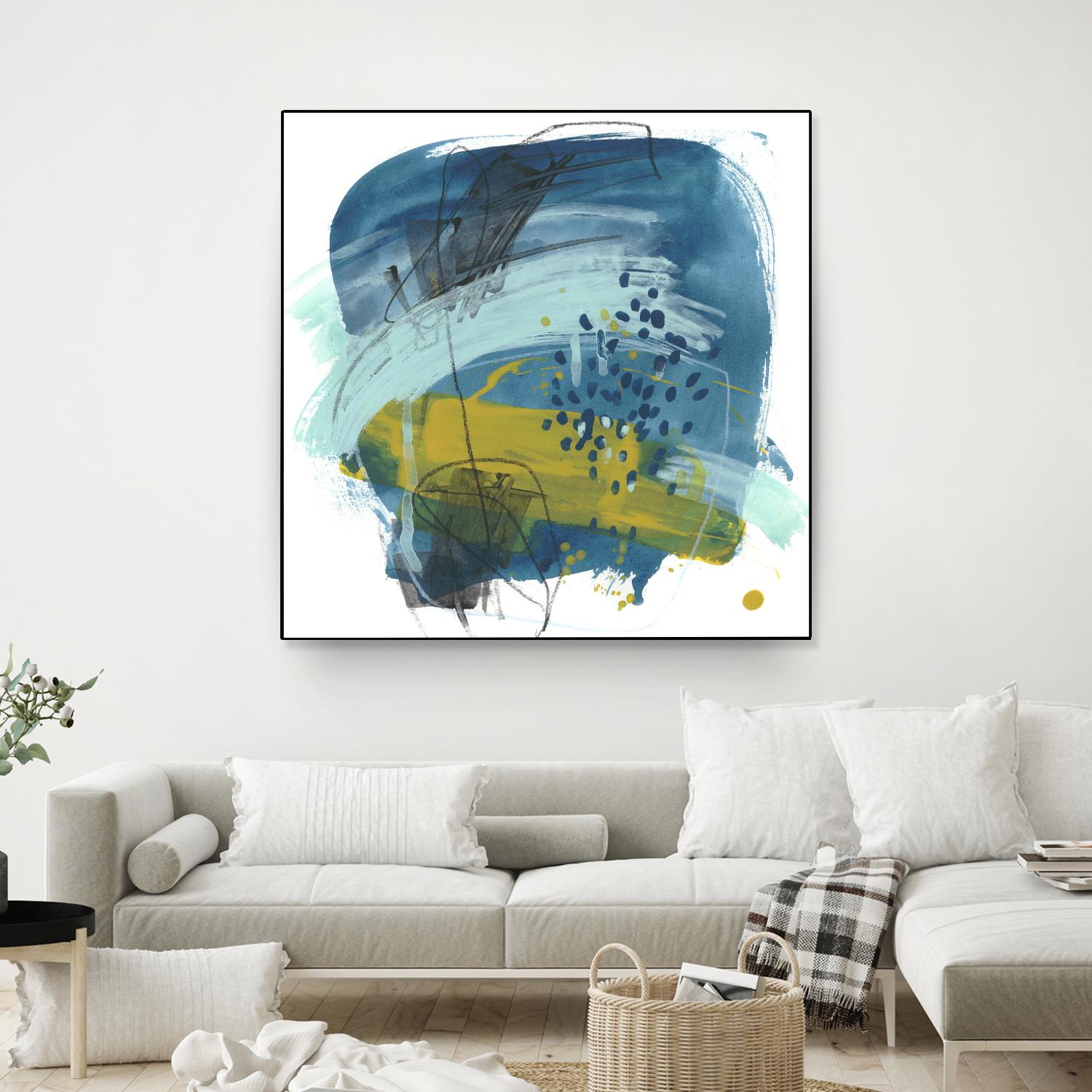 Intuitive Motion IV by June Erica Vess on GIANT ART - blue abstract