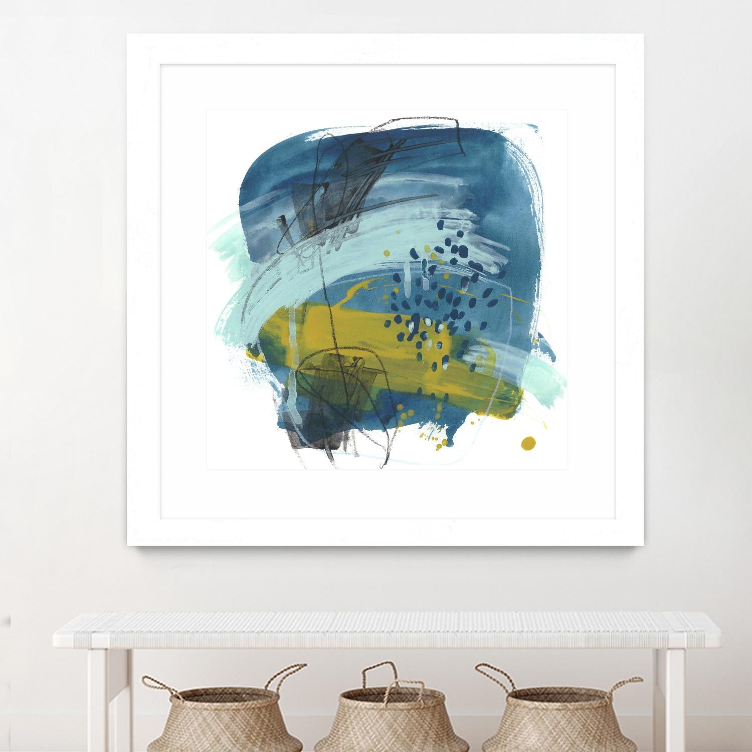 Intuitive Motion IV by June Erica Vess on GIANT ART - blue abstract