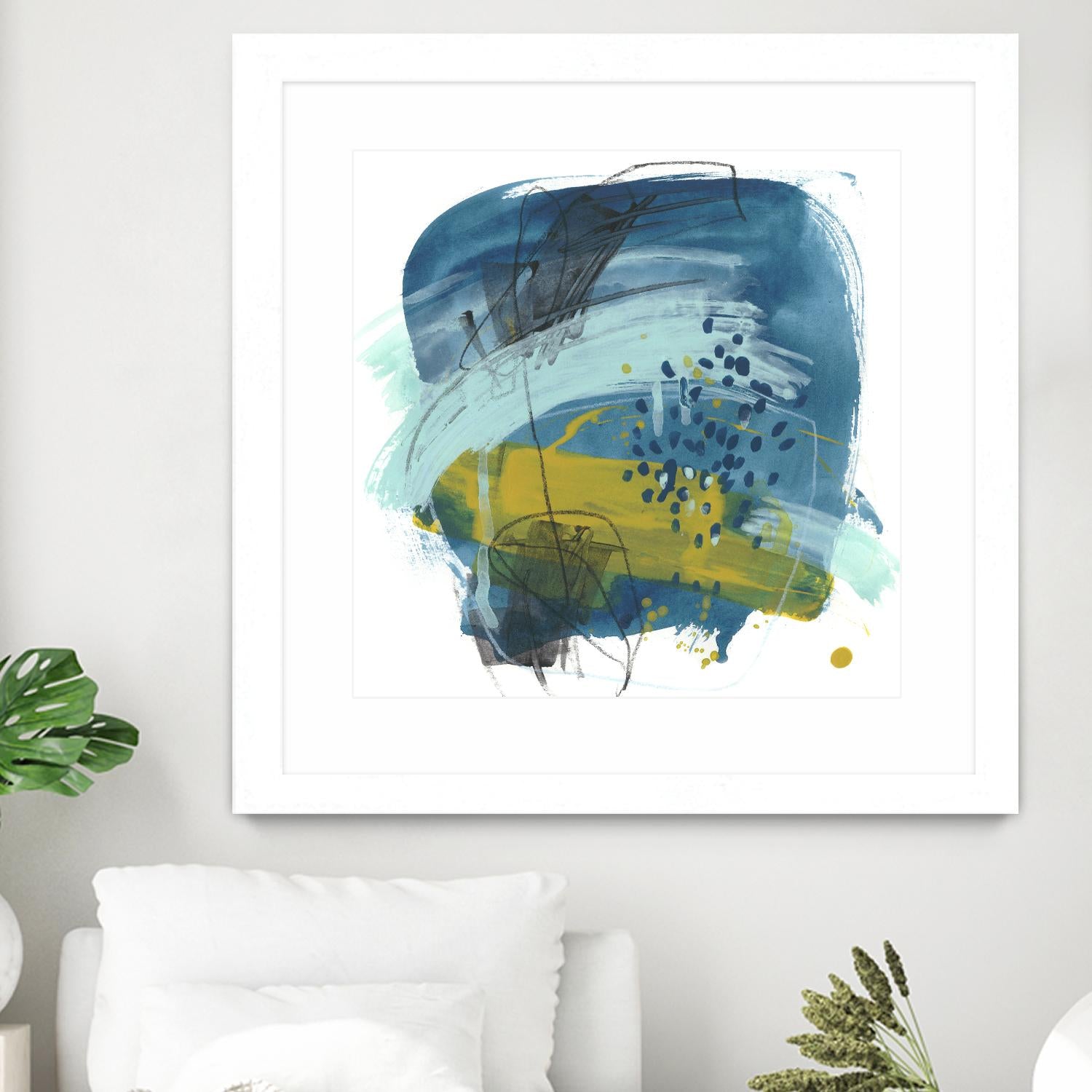 Intuitive Motion IV by June Erica Vess on GIANT ART - blue abstract