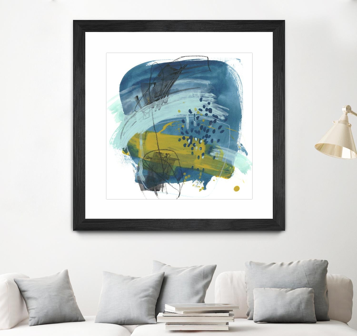 Intuitive Motion IV by June Erica Vess on GIANT ART - blue abstract