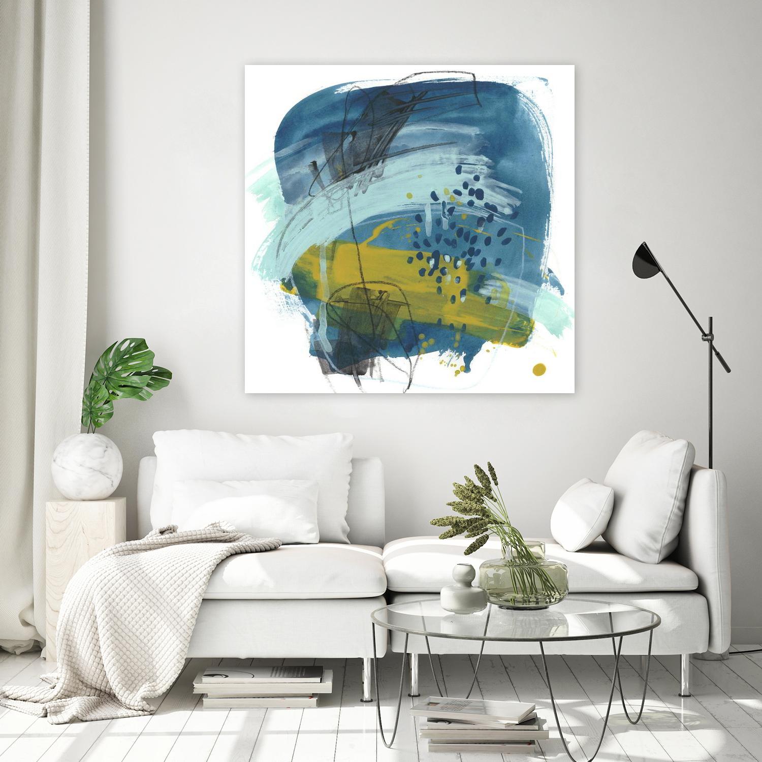 Intuitive Motion IV by June Erica Vess on GIANT ART - blue abstract